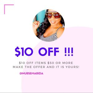 $10 off 50 Sale